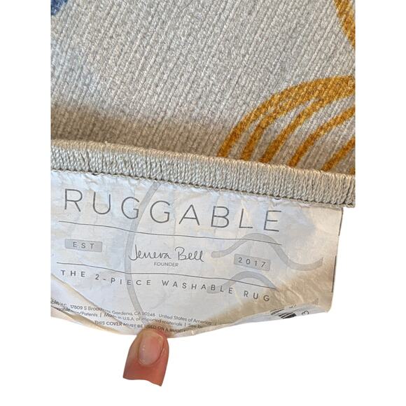 Ruggable Runner Topper Only Rainbow Multicolor Geometric 2.5x7 - Picture 4 of 5